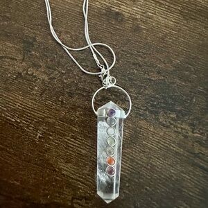 Silver Chakra Pendant Necklace